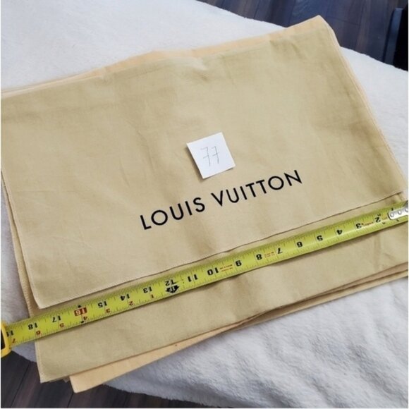 Authentic LV Louis Vuitton cotton dustbag flap cover storage #77 - Picture 3 of 5